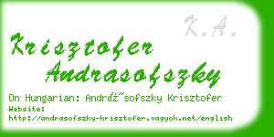 krisztofer andrasofszky business card